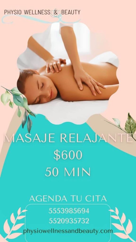 Masaje relajante en Physio Wellness & Beauty